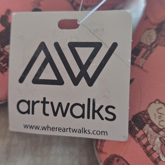 Artwalks Pink and Red Baby Walker Shoes - Picture 2 of 7